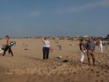 Leerer Gincho-Strand und kalter Atlantik